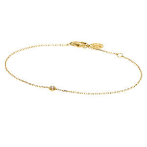 CARTIER 18k Gold Diamond Charm Bracelet